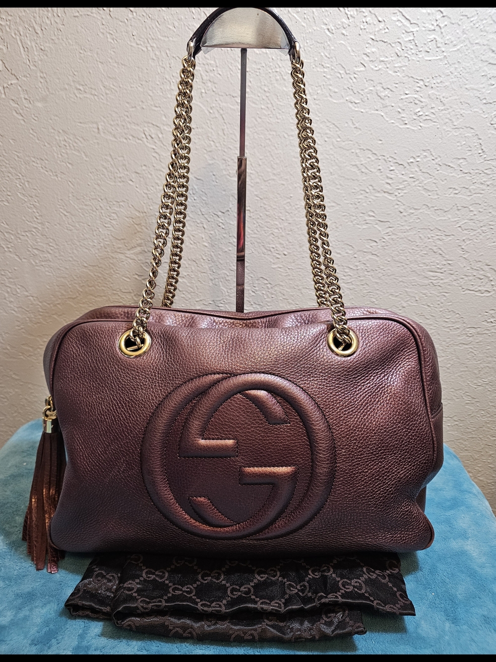 #34036- Gucci Soho GM grape wine